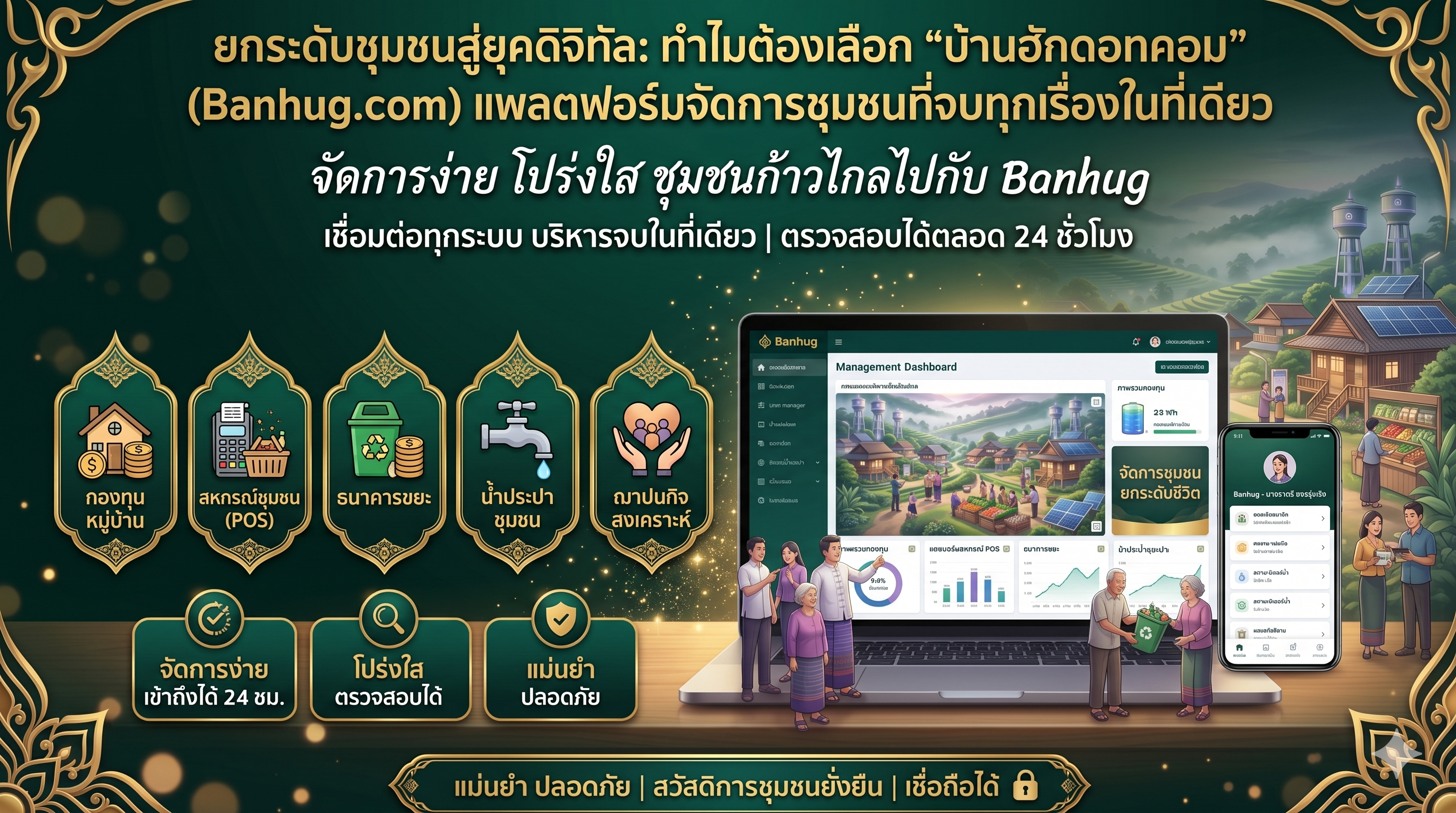 ยกระดับชุมชนสู่ยุคดิจิทัล ทำไมต้องเลือก "บ้านฮักดอทคอม" (Banhug.com) แพลตฟอร์มจัดการชุมชนที่จบทุกเรื่องในที่เดียว