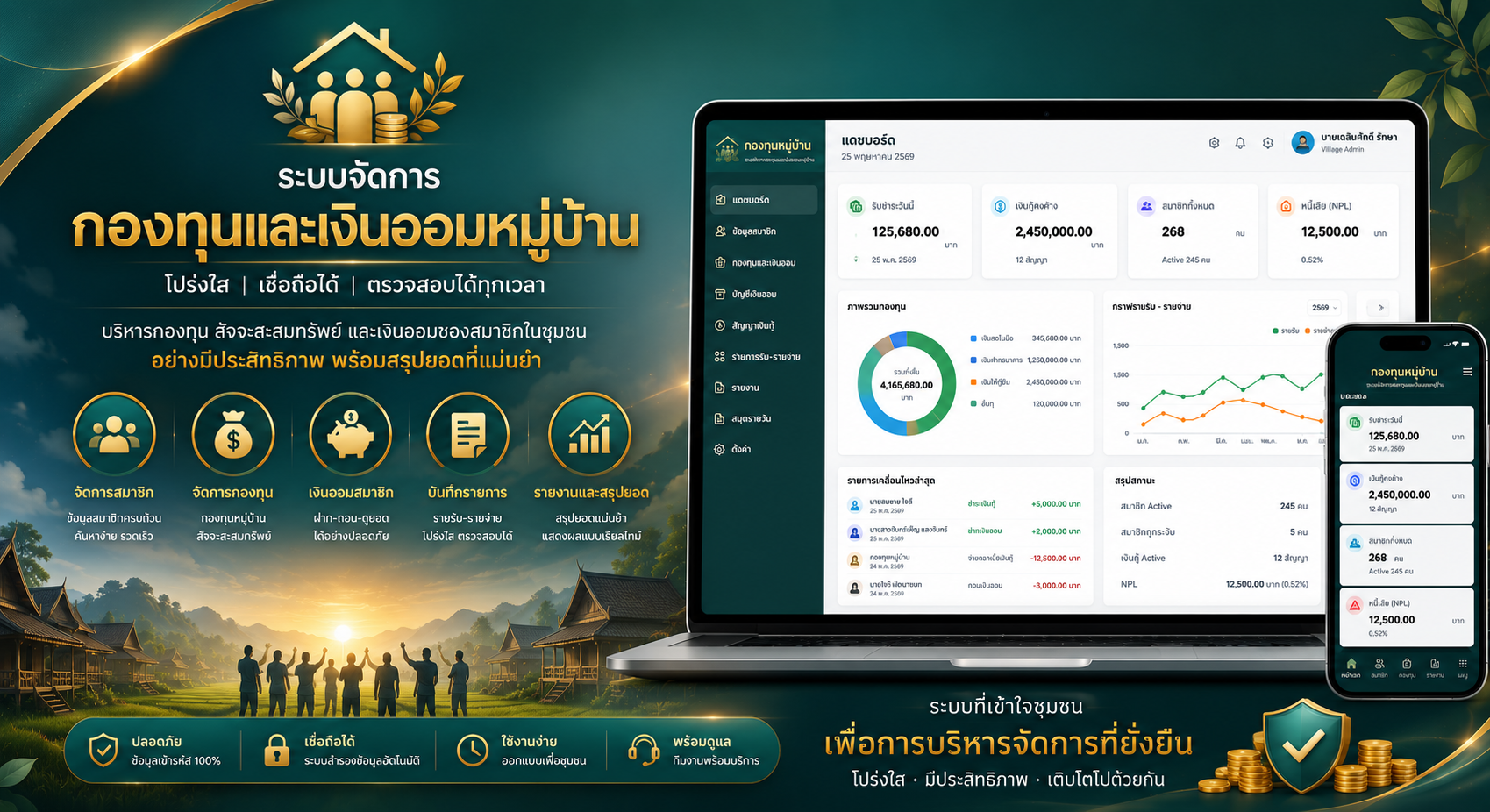 ระบบจัดการกองทุน และเงินออมหมู่บ้าน